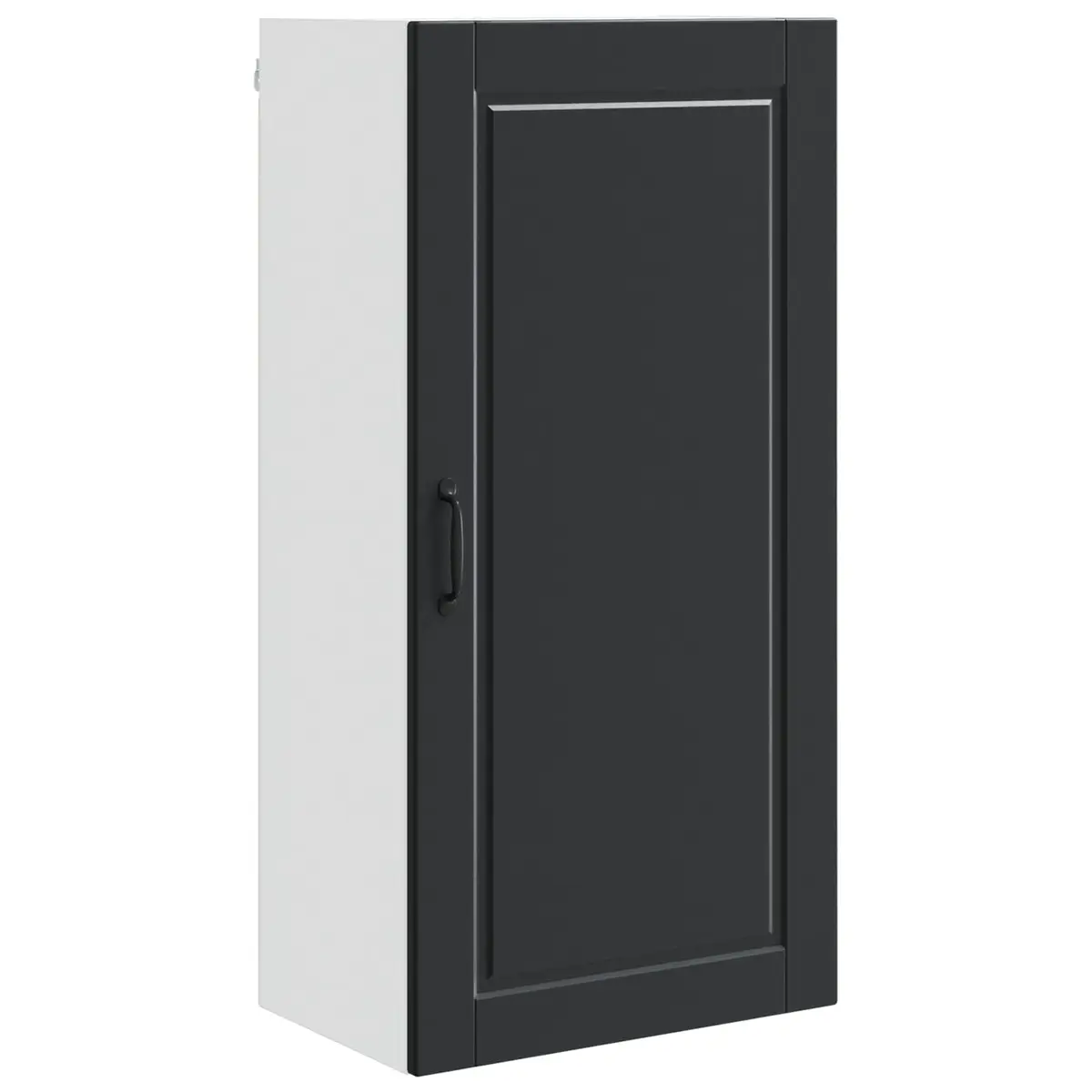 Wall Cabinet Black 50 x 31 x 100 cm Kitchen Storage Cupboard Wall Mounted Shelf
