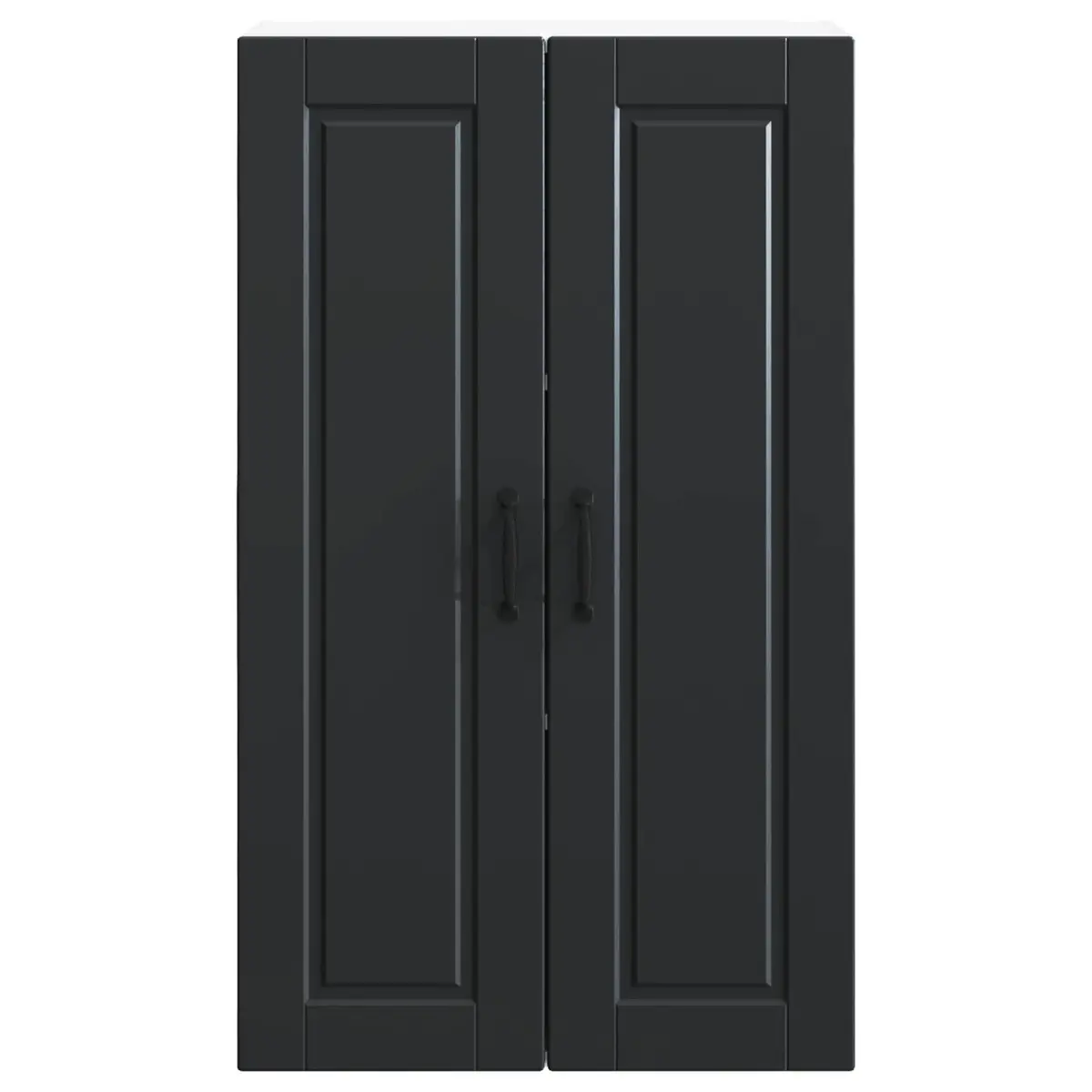 Wall Cabinet Engineered Wood 60 x 31 x 100 cm Black Wall Mounted