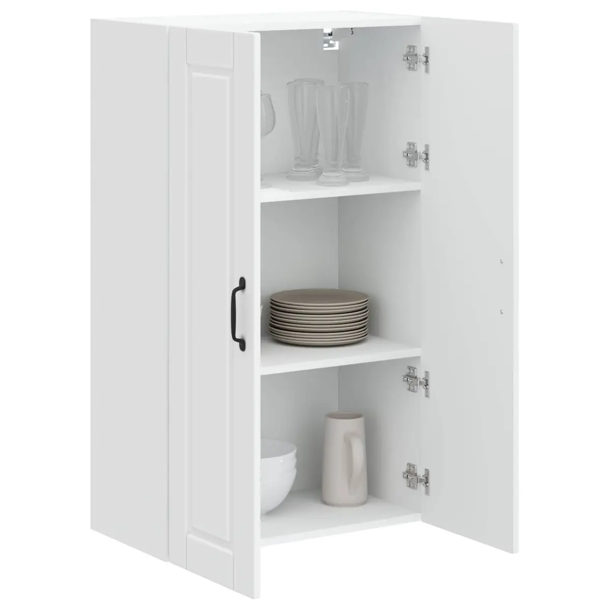 Wall Cabinet Engineered Wood 60 x 31 x 100 cm High Gloss White