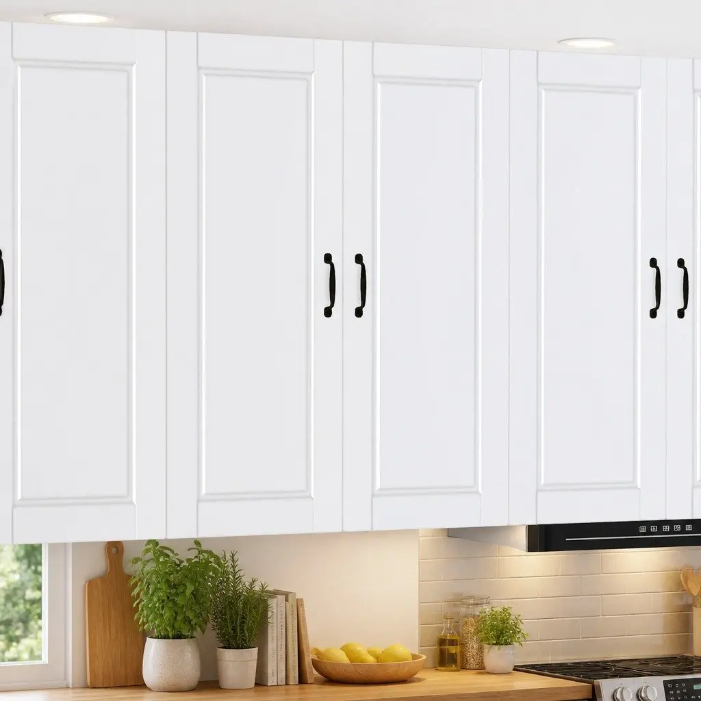 Wall Cabinet Engineered Wood 80x31x100cm White Kitchen Storage
