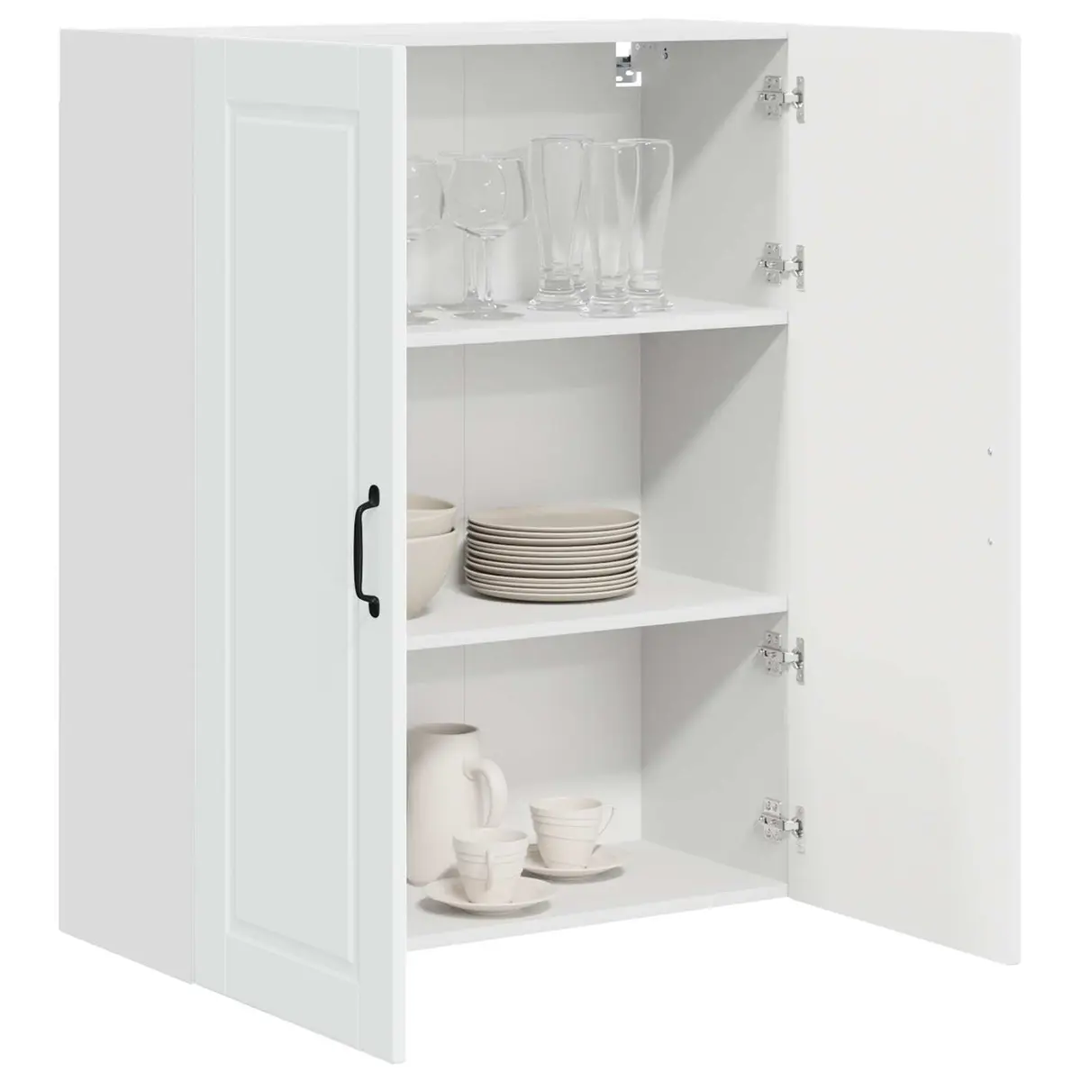Wall Cabinet Engineered Wood 80x31x100cm White Kitchen Storage