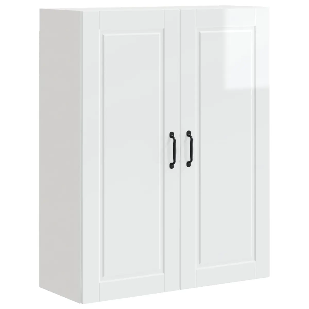 Wall Cabinet Kitchen Storage High Gloss White Engineered Wood Wall-Mounted