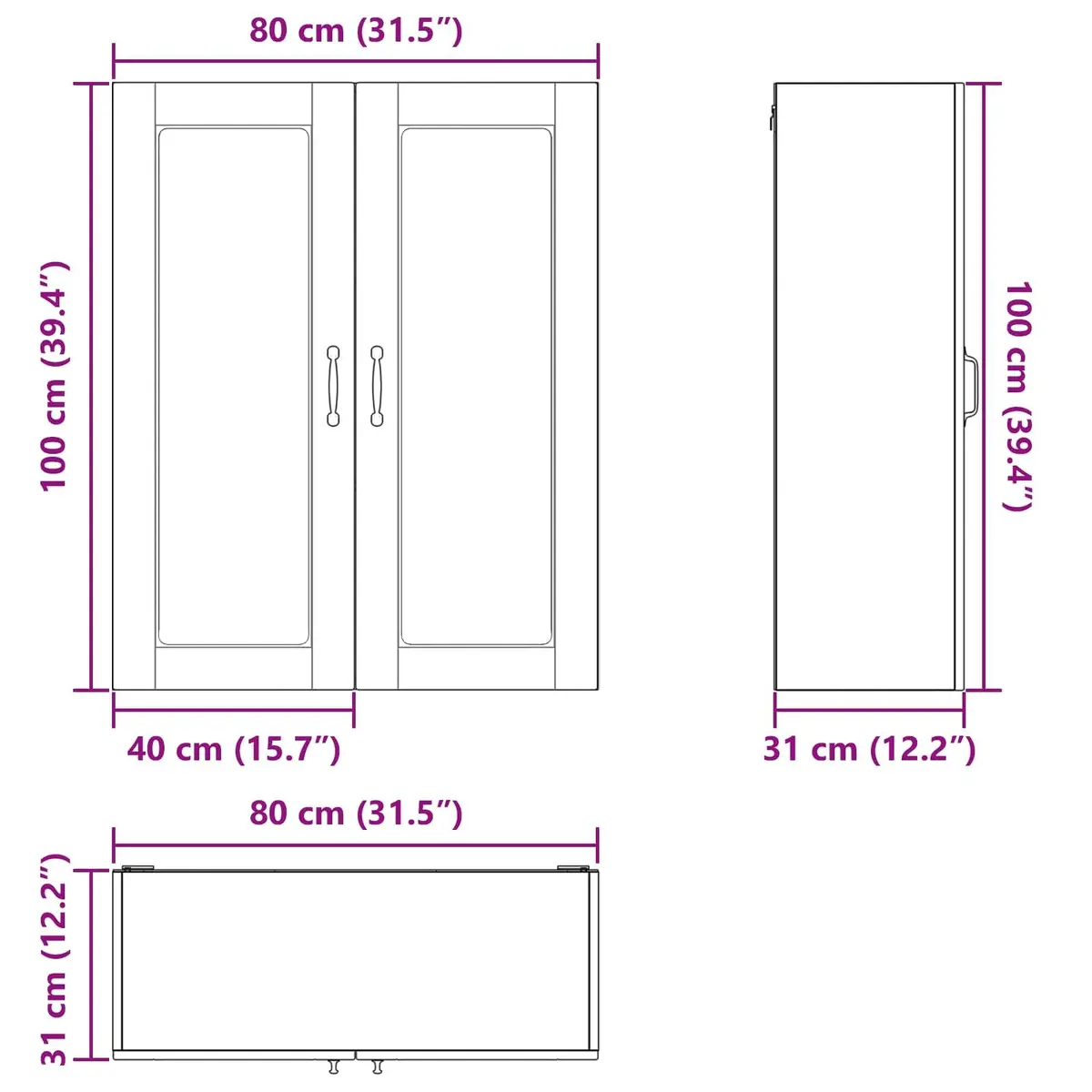 Wall-Mounted Cabinet for Kitchen Use