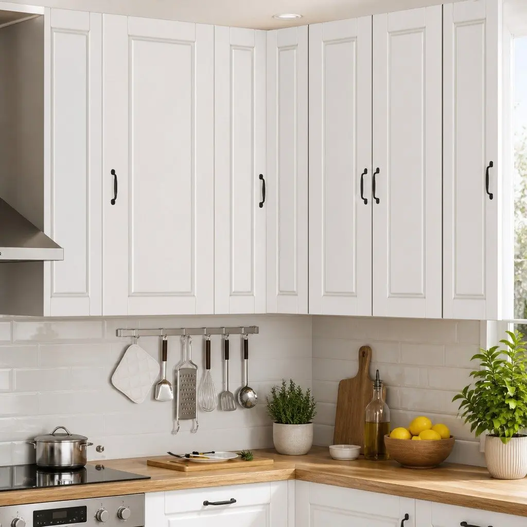 Wall-Mounted Corner Kitchen Cabinet 57x57x100cm