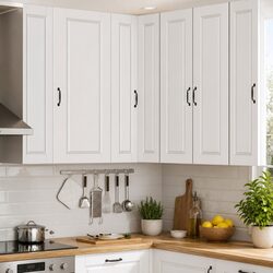 Versatile Wall-Mounted Corner Kitchen Cabinet 57x57x100cm