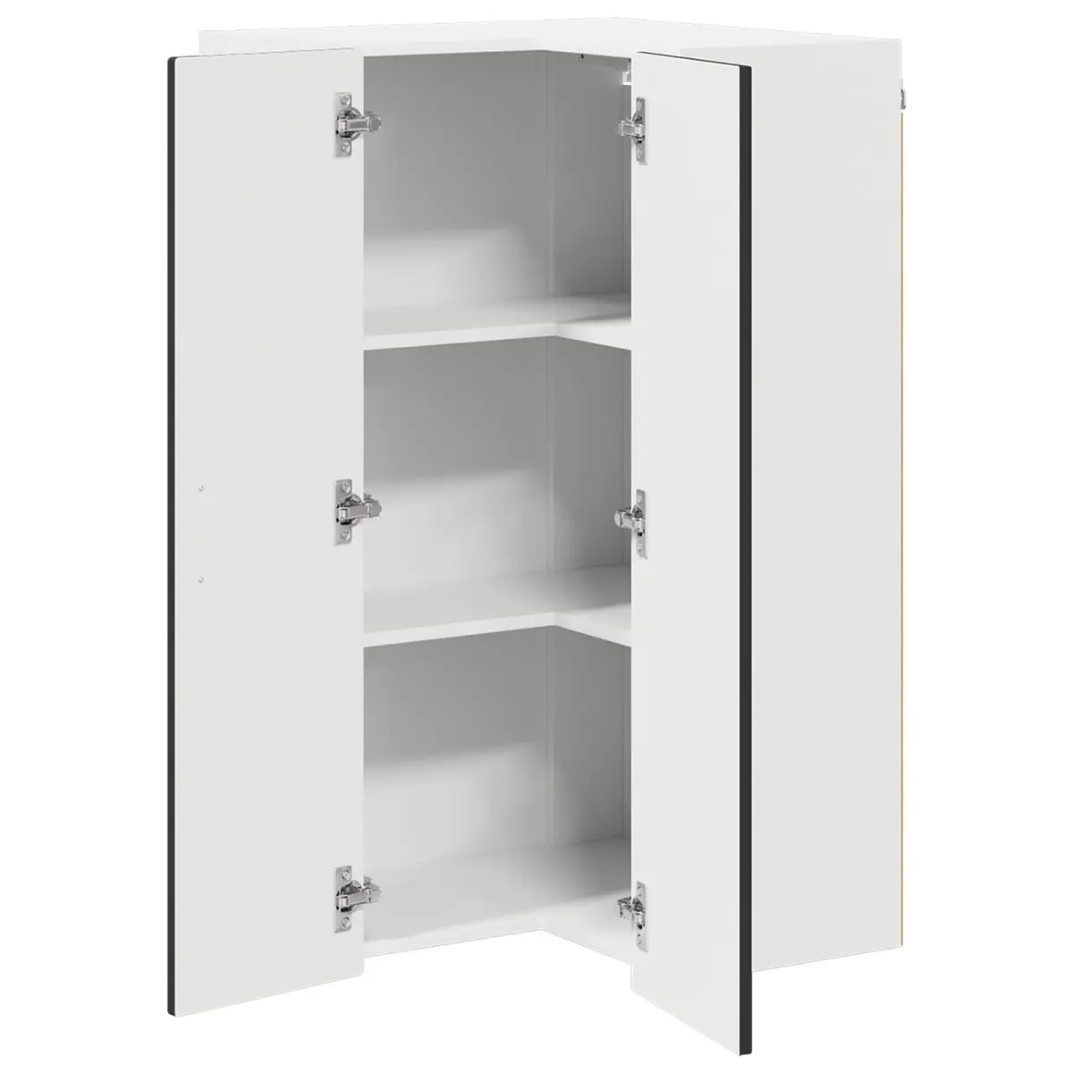 Wall Corner Kitchen Cabinet Engineered Wood 57x57x100cm Black