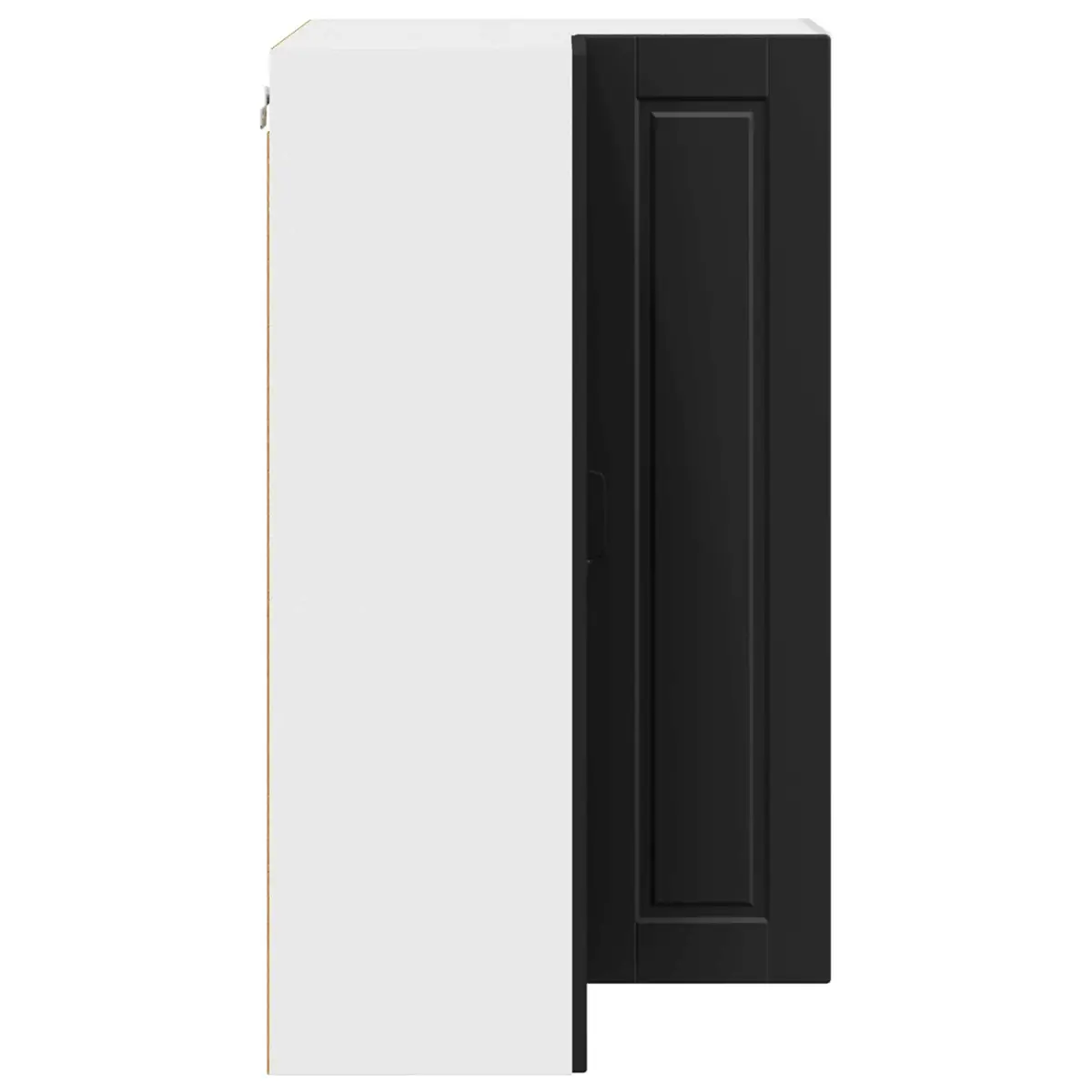 Wall Corner Kitchen Cabinet Engineered Wood 57x57x100cm Black