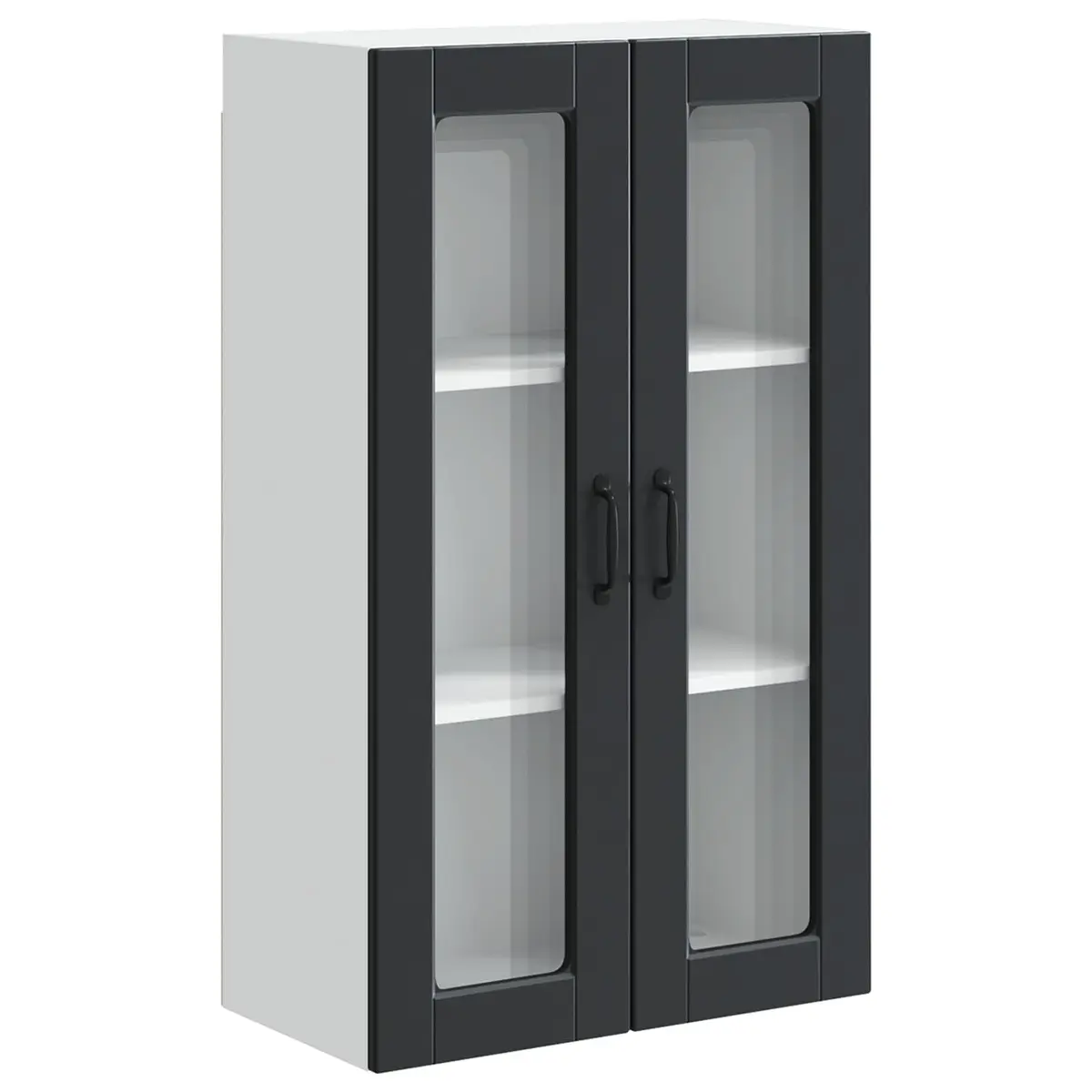 Wall-Mounted Kitchen Cabinet Engineered Wood 60x31x100cm Black