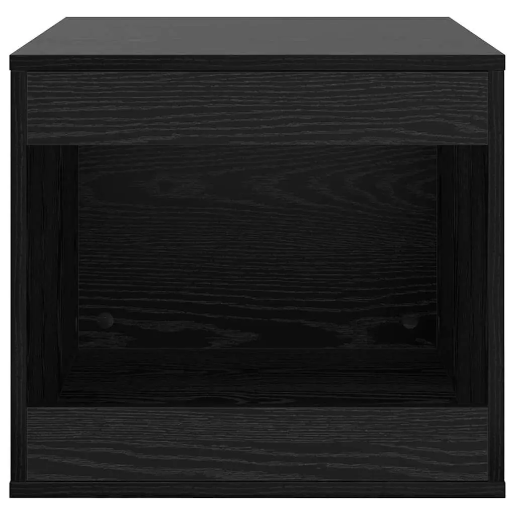Cat Litter Box Enclosure Black Oak Wood 47 x 59 x 42 cm Indoor Furniture