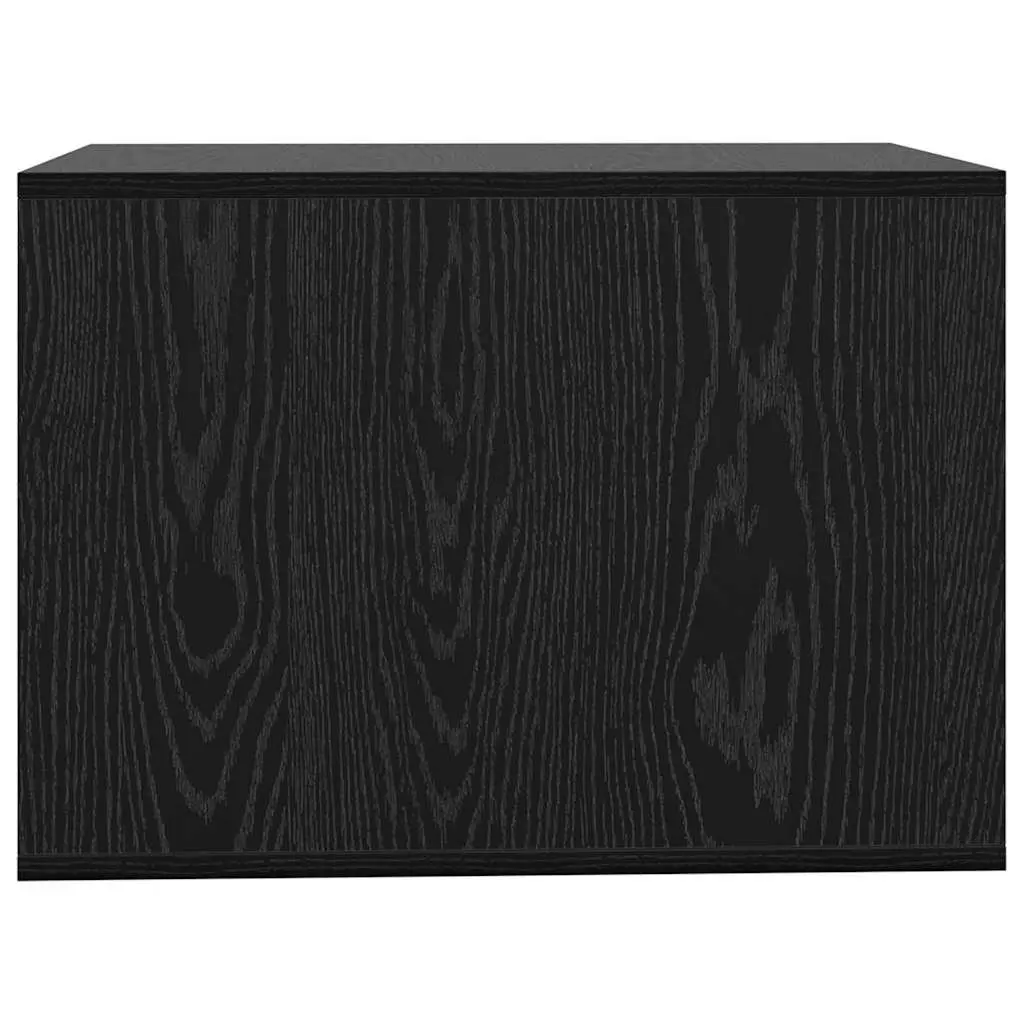 Cat Litter Box Enclosure Black Oak Wood 47 x 59 x 42 cm Indoor Furniture