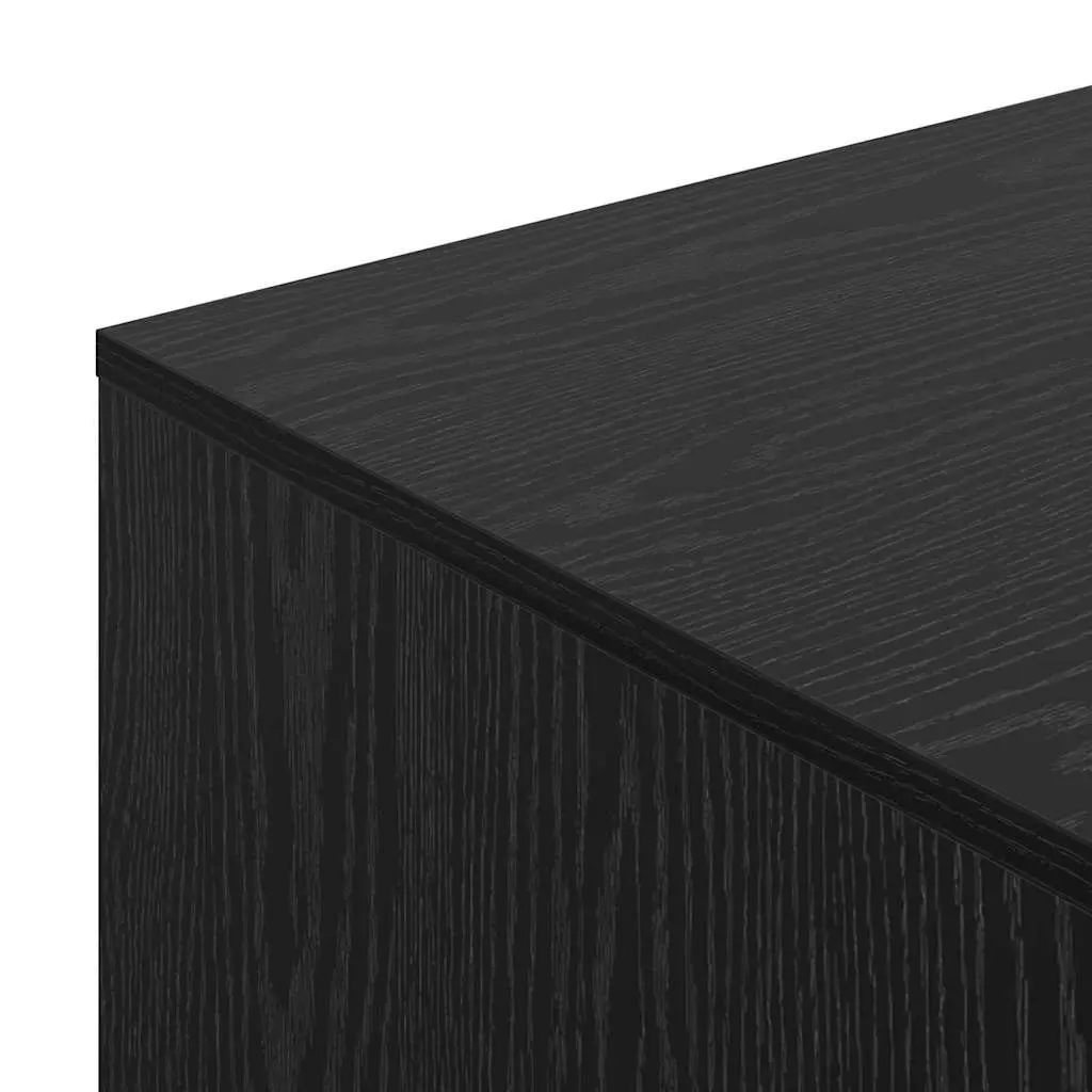 Cat Litter Box Enclosure Black Oak Wood 47 x 59 x 42 cm Indoor Furniture