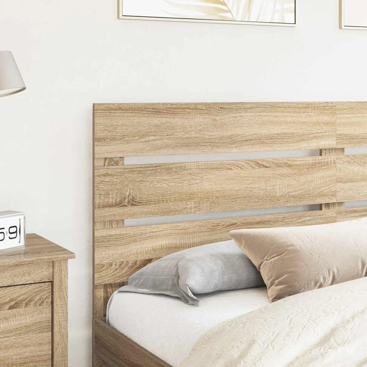 Headboard Engineered Wood 100 cm Brown Rectangular Minimalist