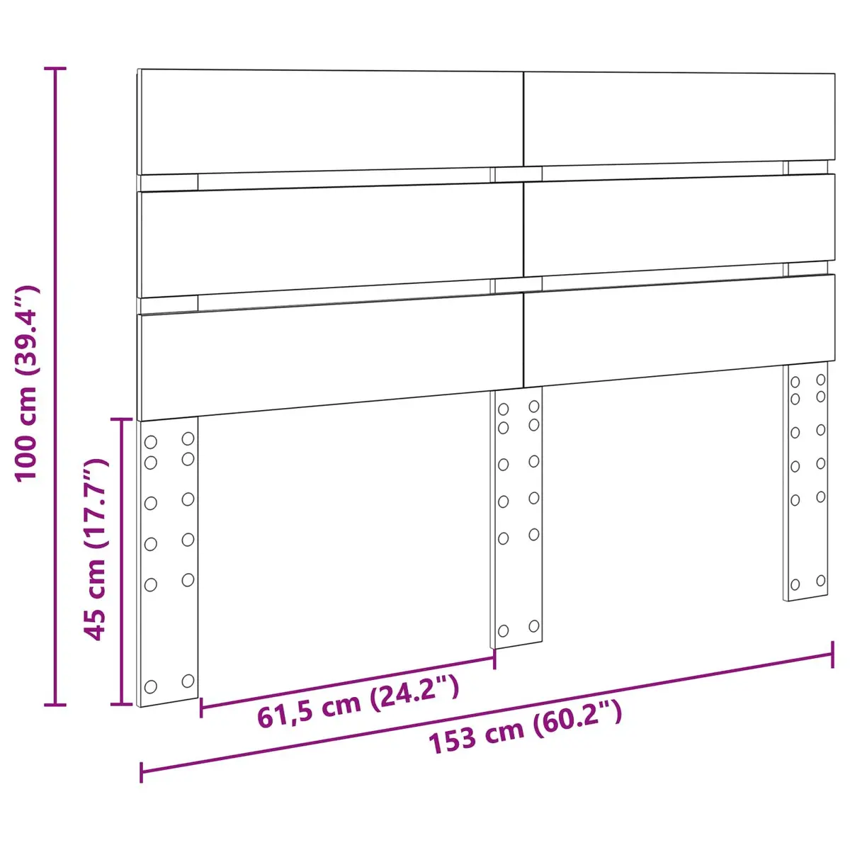 White Engineered Wood Headboard for Any Bedroom