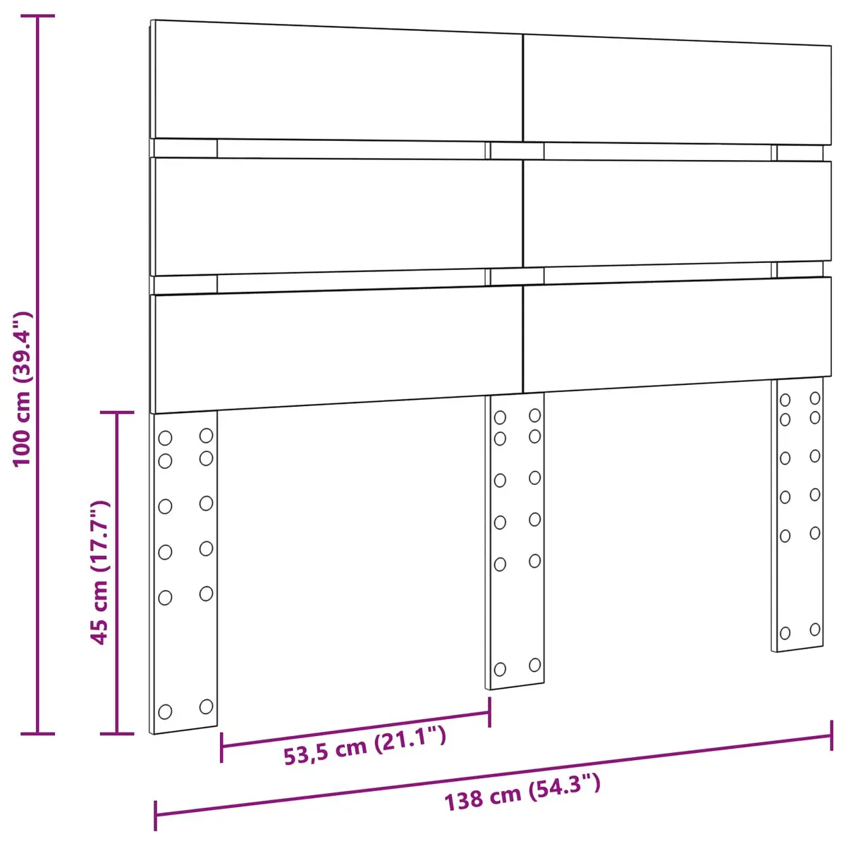 White Engineered Wood Headboard for Any Bedroom