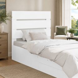 Versatile White Engineered Wood Headboard for Any Bedroom