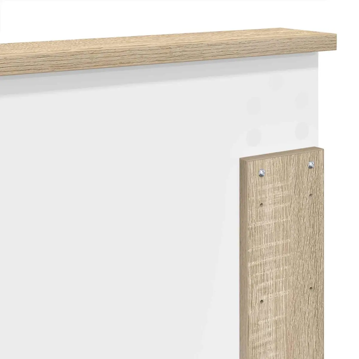 Wall-Mounted Headboard Engineered Wood Adjustable Brown Modern Bedroom Furniture