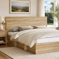 Practical Modern Brown Headboard 180cm for Daily Use