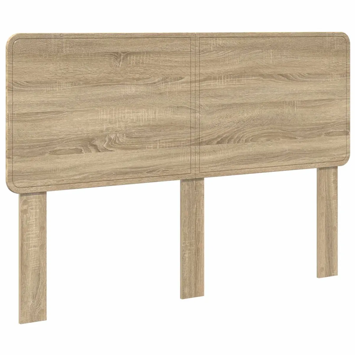 Headboard Engineered Wood Rectangle Brown Modern Bedroom Furniture