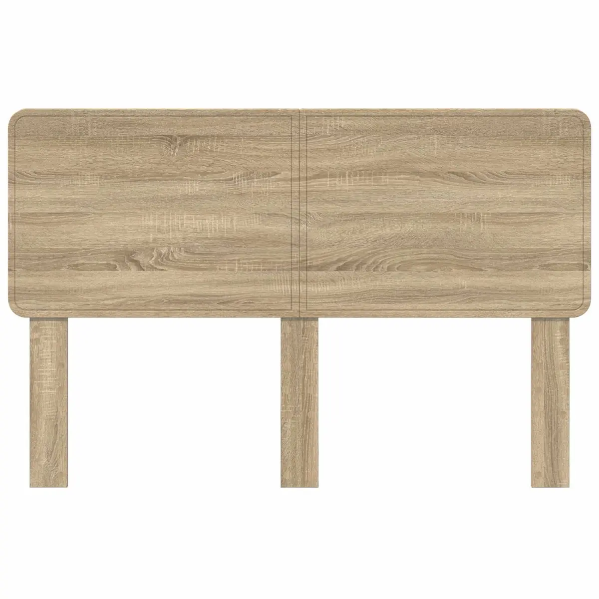 Headboard Engineered Wood Rectangle Brown Modern Bedroom Furniture