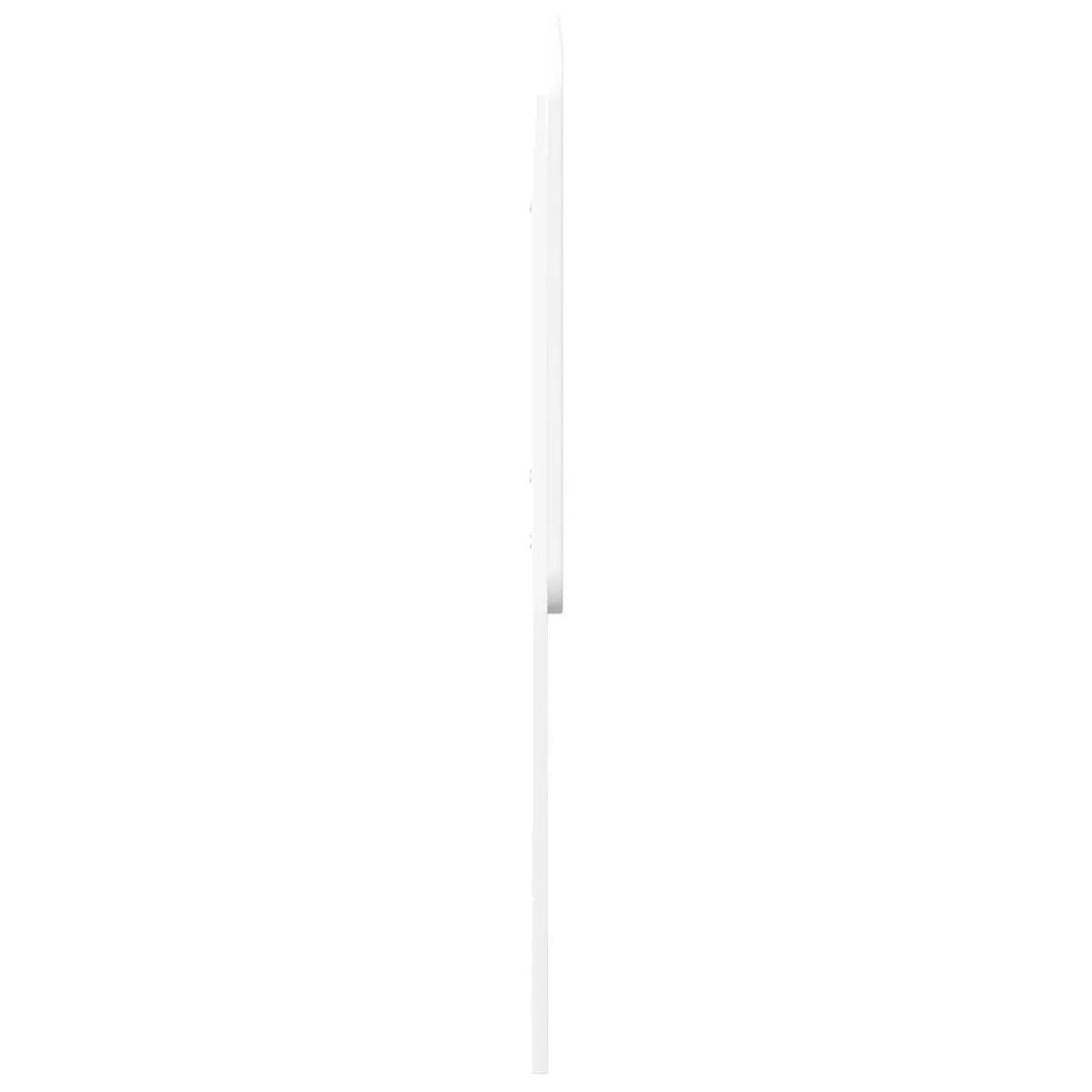 White Engineered Wood Headboard Modern Rectangle Bedroom Furniture Sleek Design