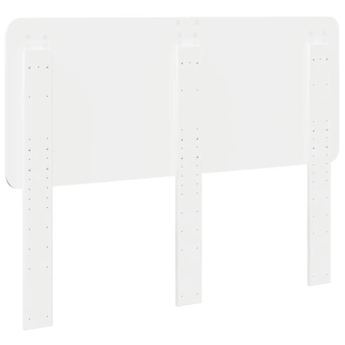 White Engineered Wood Headboard Modern Rectangle Bedroom Furniture Sleek Design