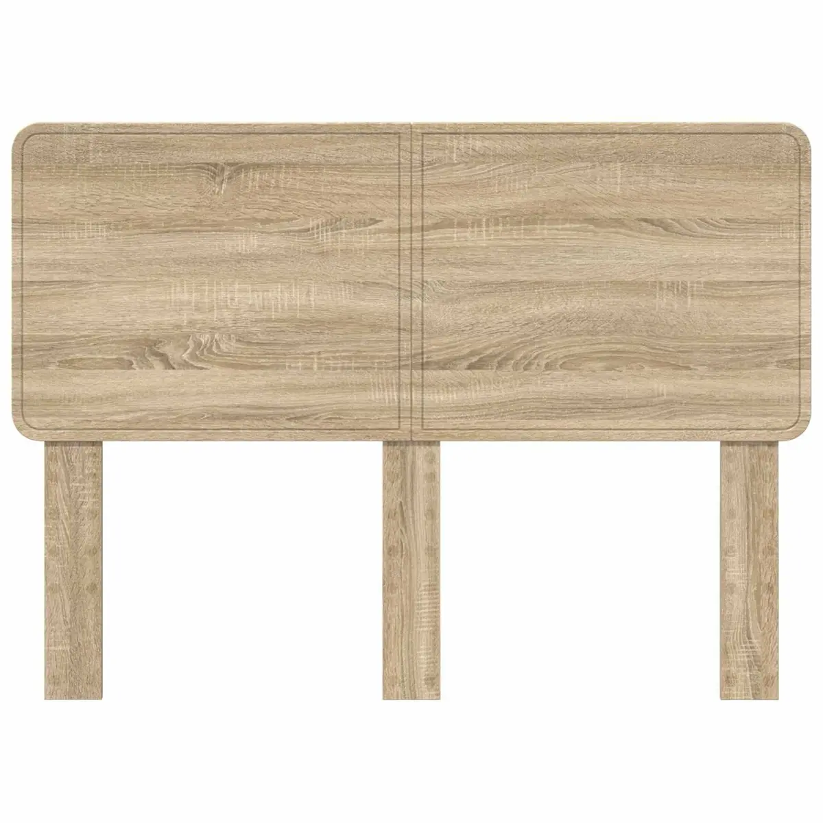 Headboard Engineered Wood Brown Rectangle Modern Bedroom Furniture Decor