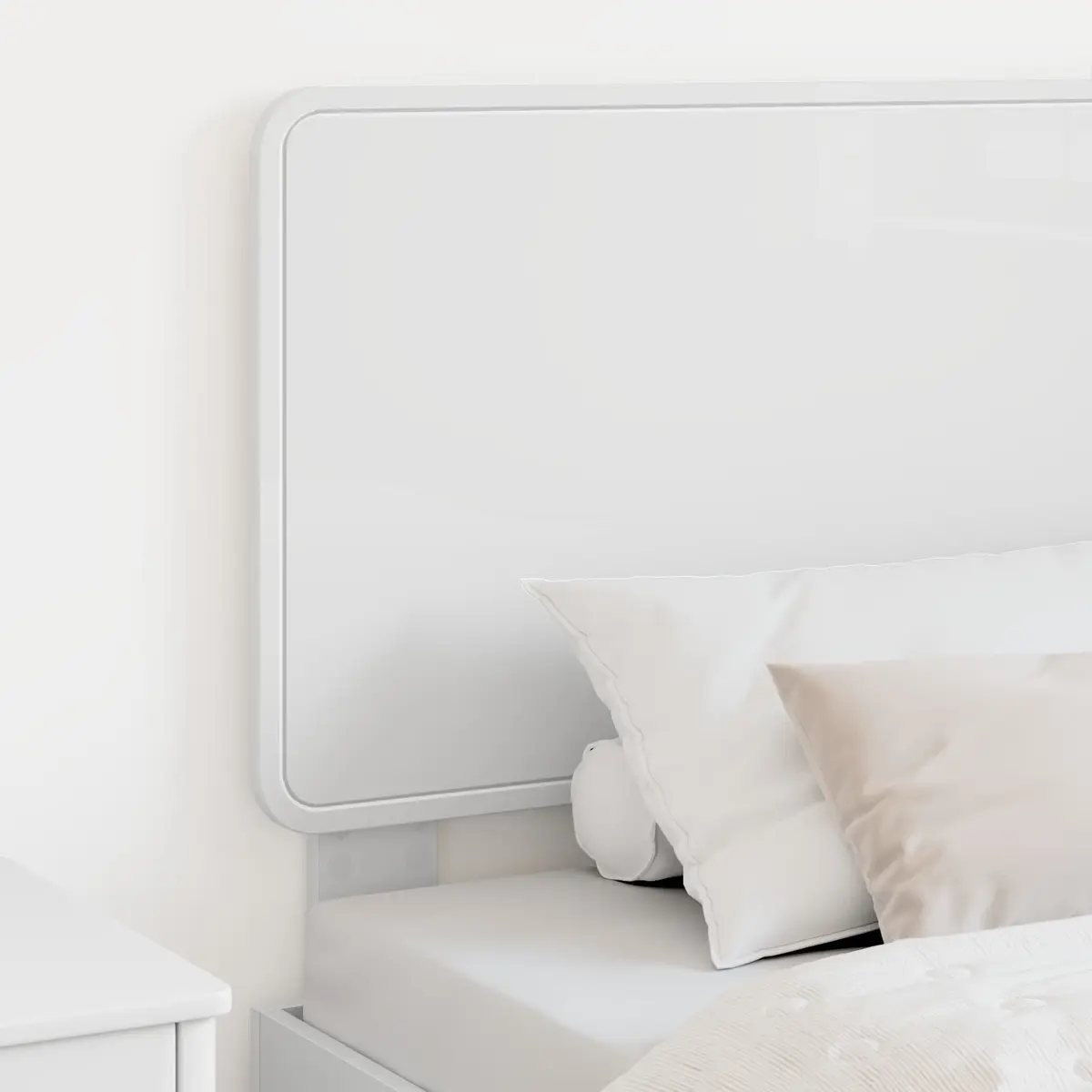 Engineered Wood Headboard Rectangular White Modern Bedroom Furniture