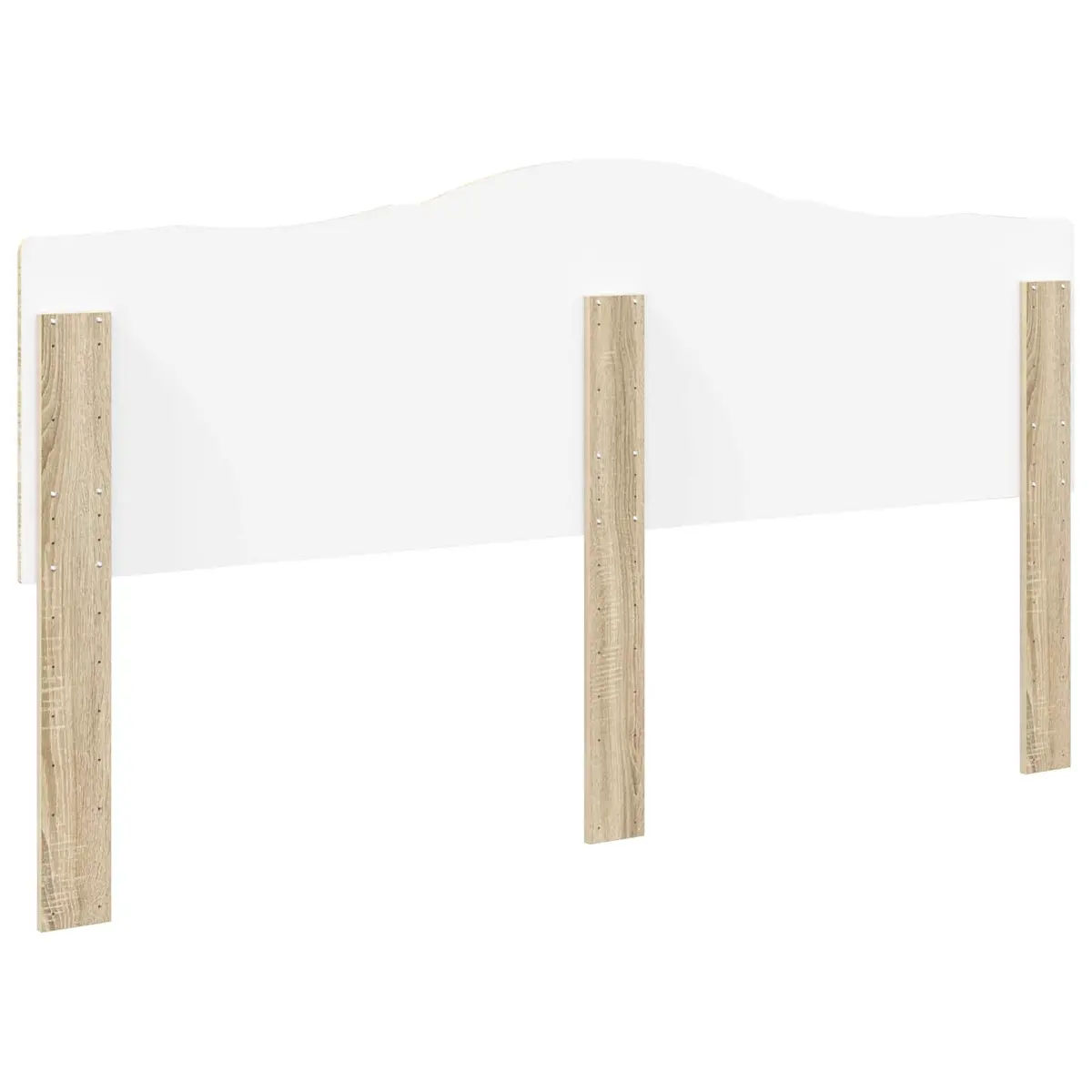 Headboard Brown Engineered Wood Modern Bedroom Furniture Minimalist Sleek Design