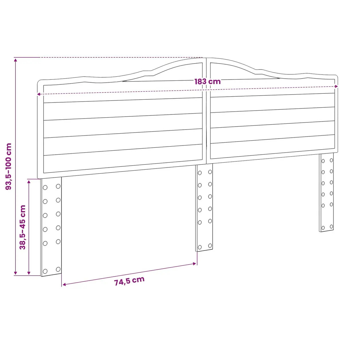 Headboard Brown Engineered Wood Modern Bedroom Furniture Minimalist Sleek Design