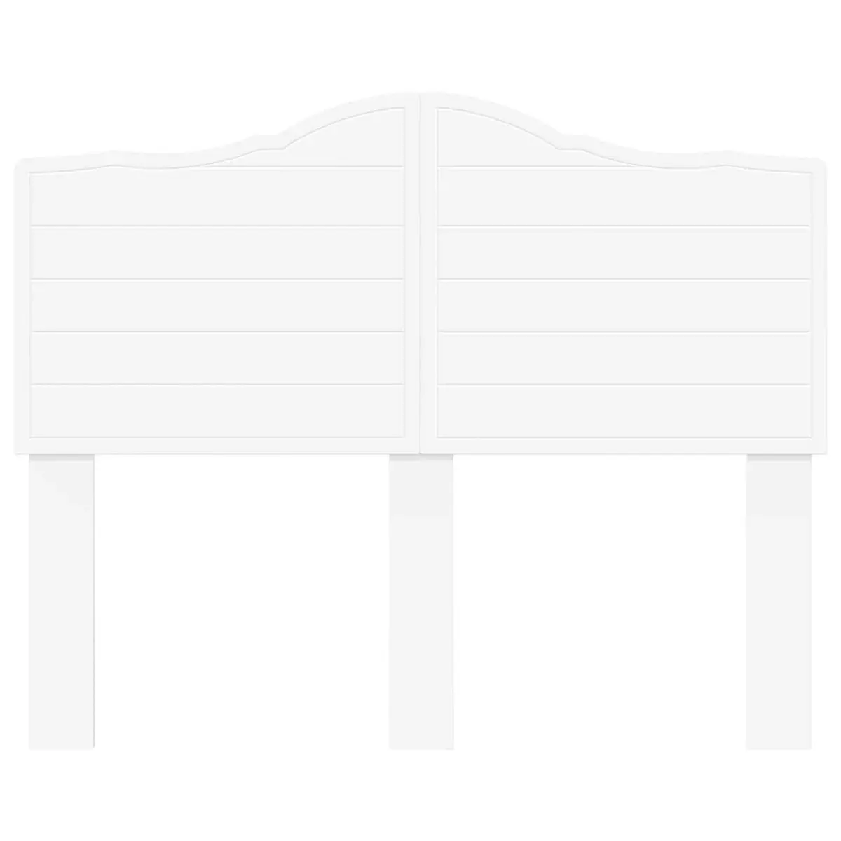 White Headboard Modern Bedroom Furniture Engineered Wood Wall Mount Minimalist