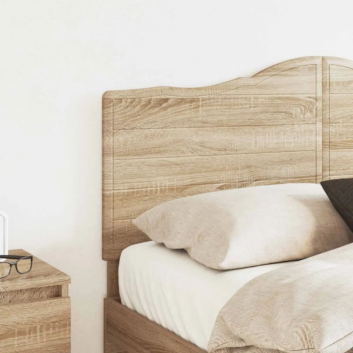 Headboard Sonoma Oak Engineered Wood Brown Modern Bedroom Furniture Minimalist