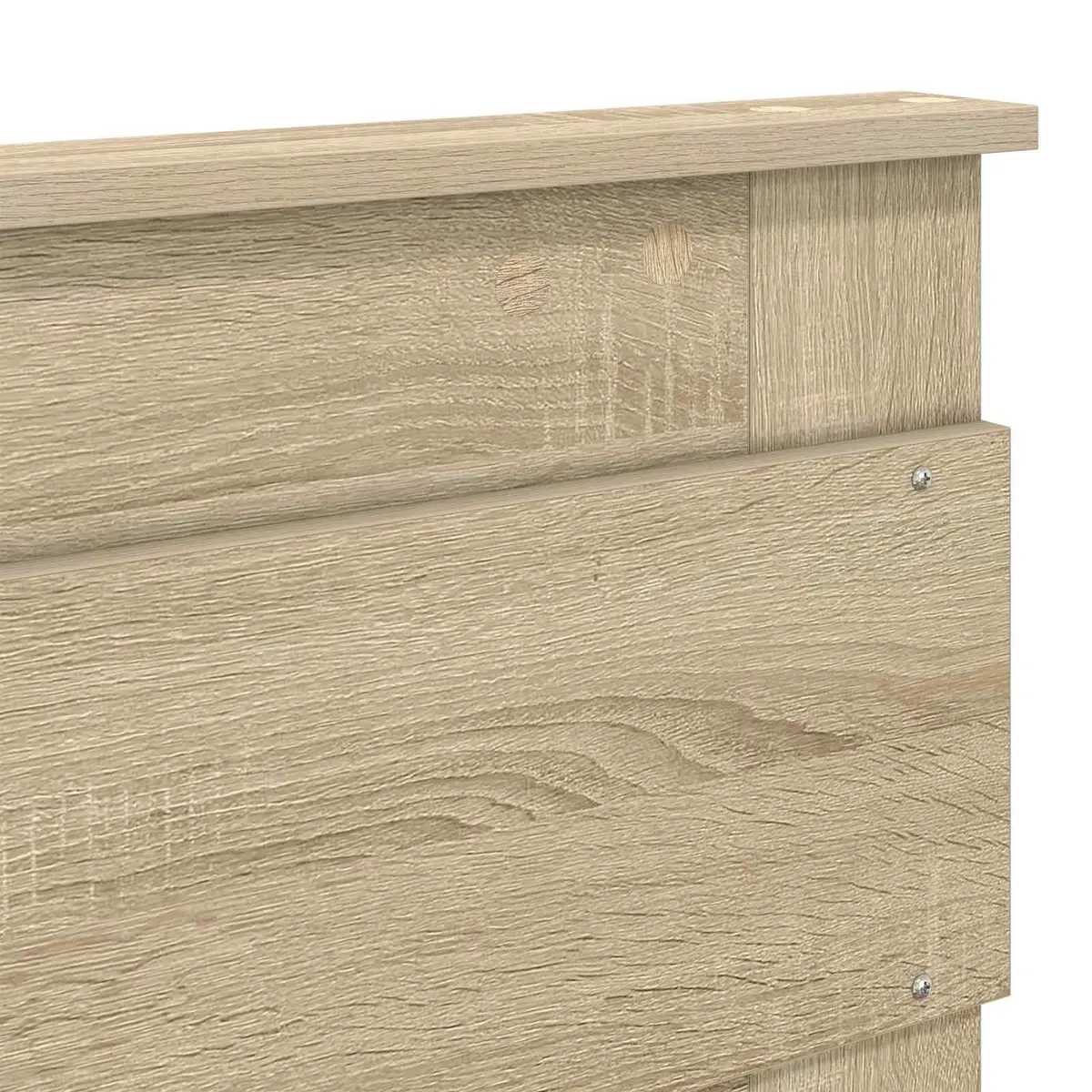 Engineered Wood Headboard Modern Brown Contemporary Style