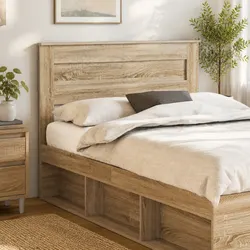 Functional Brown Engineered Wood Headboard for Any Bedroom