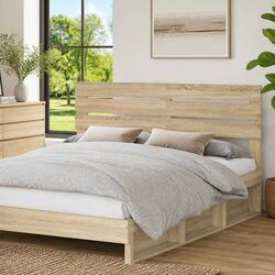 Practical Brown Headboard for Versatile Bedroom Arrangements