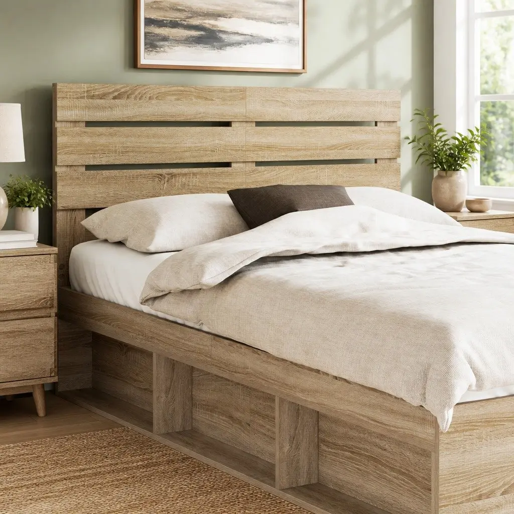 Brown Rectangular Headboard for Any Bedroom