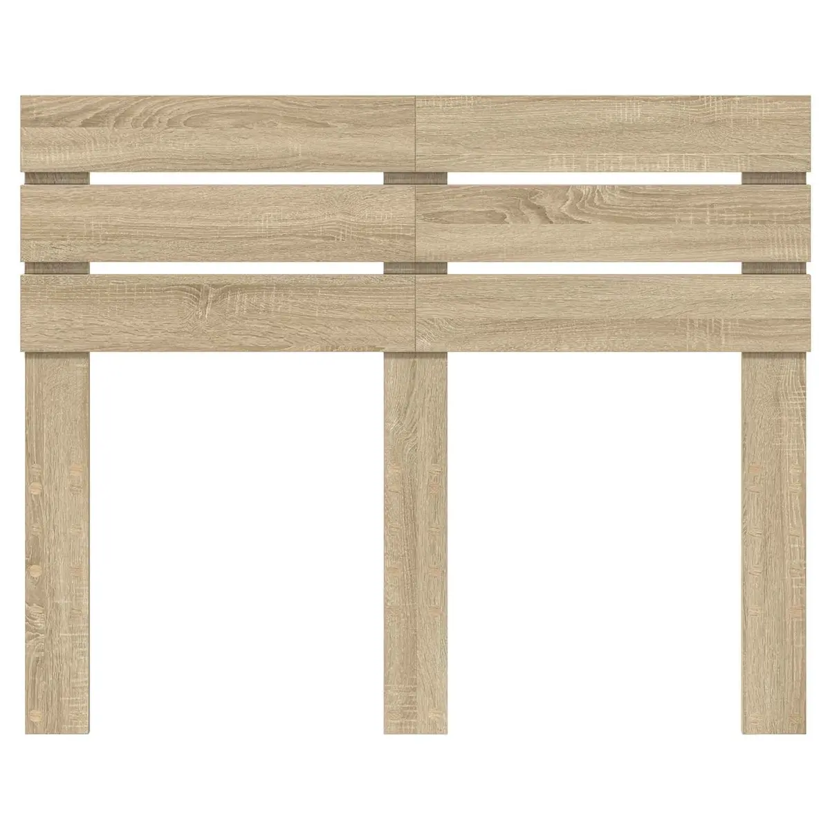 Modern Headboard Brown Engineered Wood Bedroom Furniture Rectangular Design