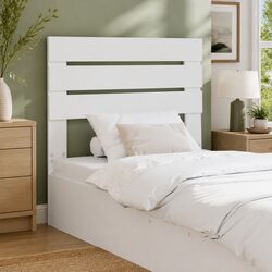 Perfect Addition: White Engineered Wood Headboard for Bedrooms