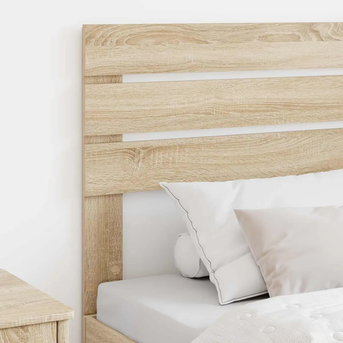 Headboard Engineered Wood Rectangular Brown
