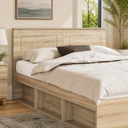 Practical Brown Engineered Wood Headboard for Your Bedroom