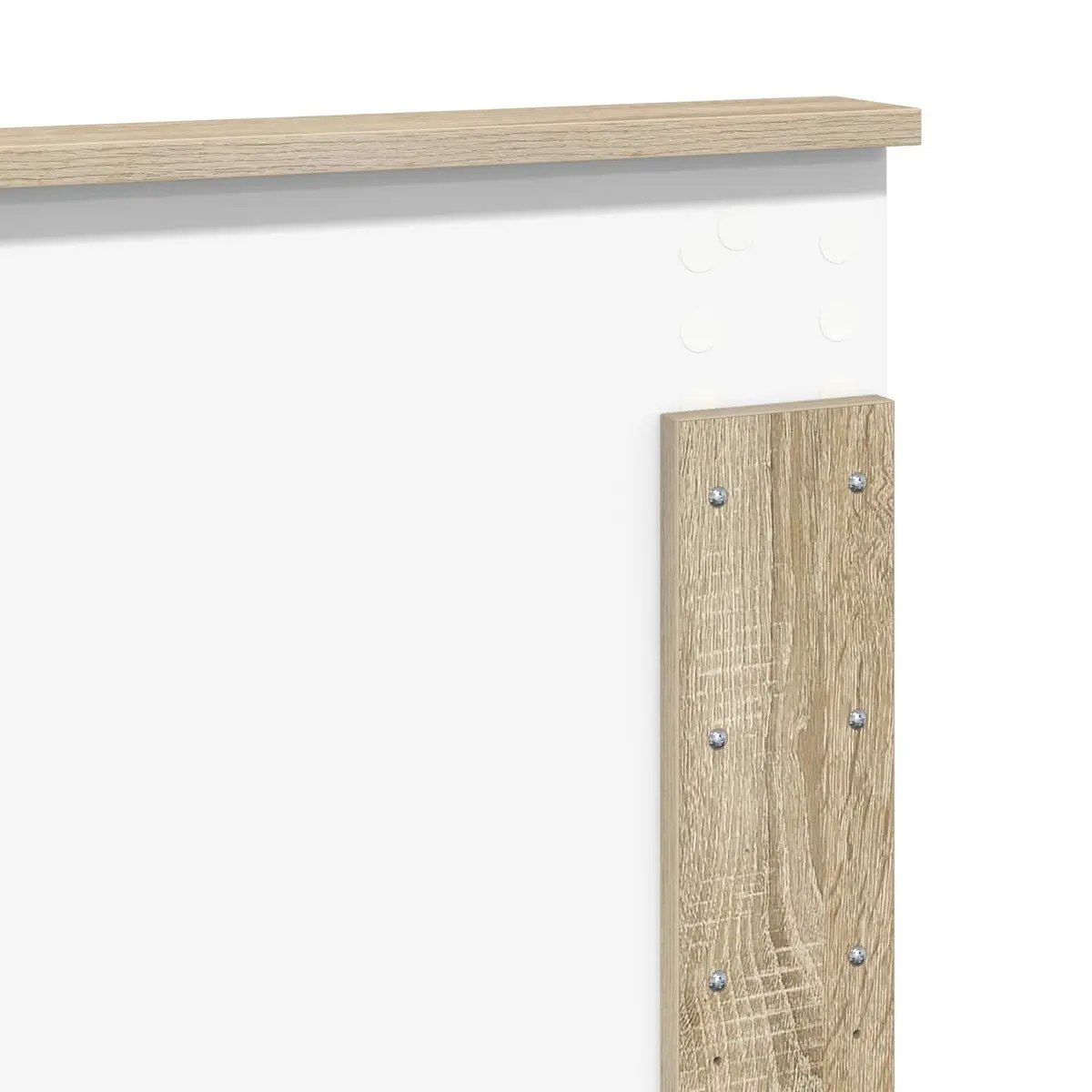 Headboard Engineered Wood Brown Bedroom Furniture Modern Rectangular Design