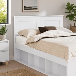 Versatile White Headboard for Everyday Bedroom Use