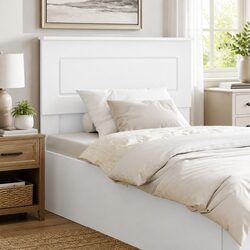 Practical White Headboard for Urban Living Spaces