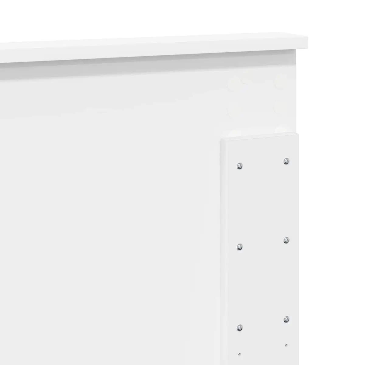 White Engineered Wood Headboard Modern Minimalist Bedroom Furniture Rectangular