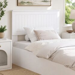 Practical White Headboard Fits Various Bedroom Styles