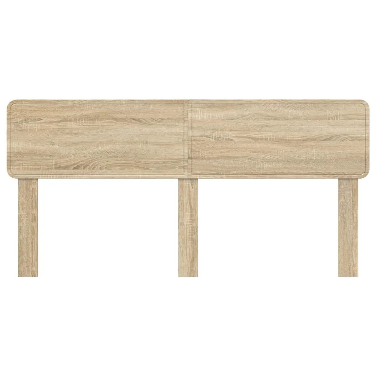 Minimalist Headboard Brown Engineered Wood Construction Modern Bedroom Furniture