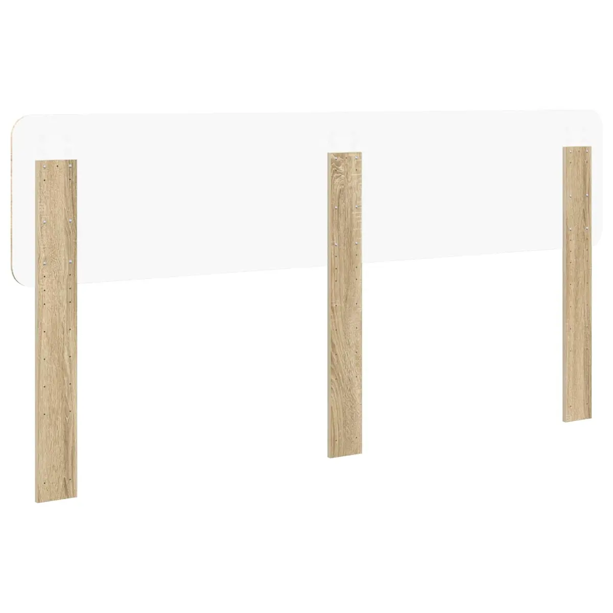 Minimalist Headboard Brown Engineered Wood Construction Modern Bedroom Furniture
