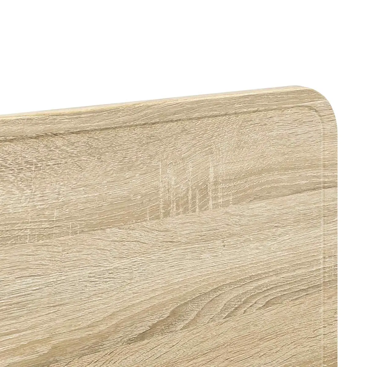 Minimalist Headboard Brown Engineered Wood Construction Modern Bedroom Furniture
