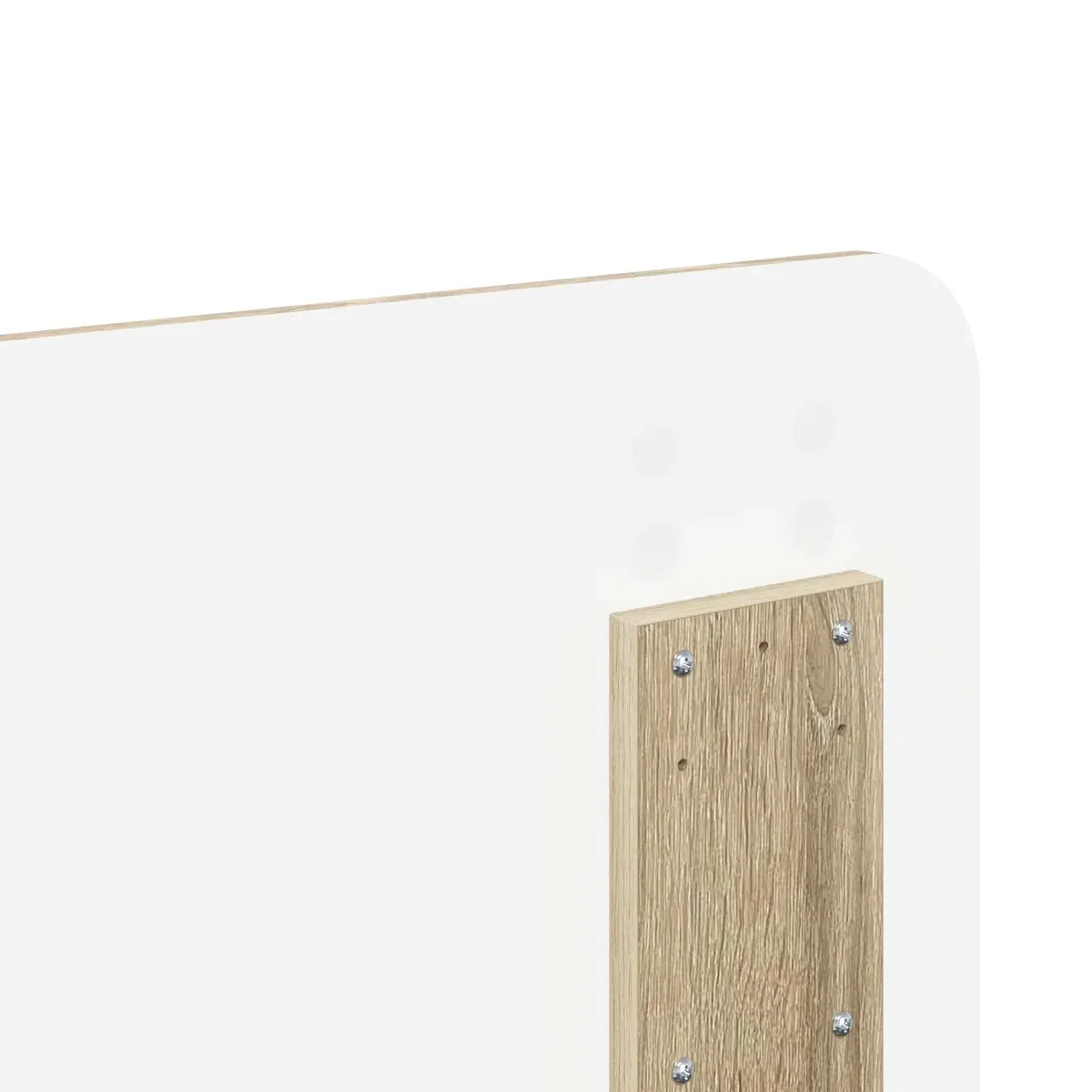 Minimalist Headboard Brown Engineered Wood Construction Modern Bedroom Furniture