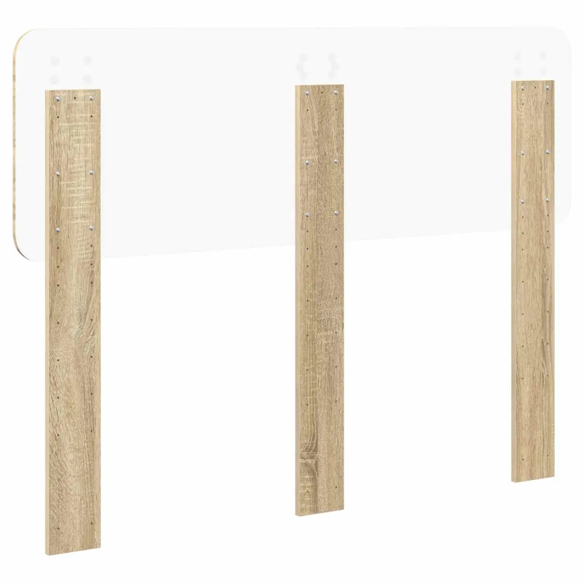 Modern Headboard Brown Engineered Wood Frame Bedroom Furniture Minimalist Design
