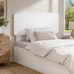 Functional White Engineered Wood Headboard for Everyday Use